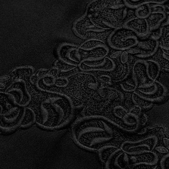 Black Fit + Flare Lace Detail Maxi Dress | ME+EM Clothing