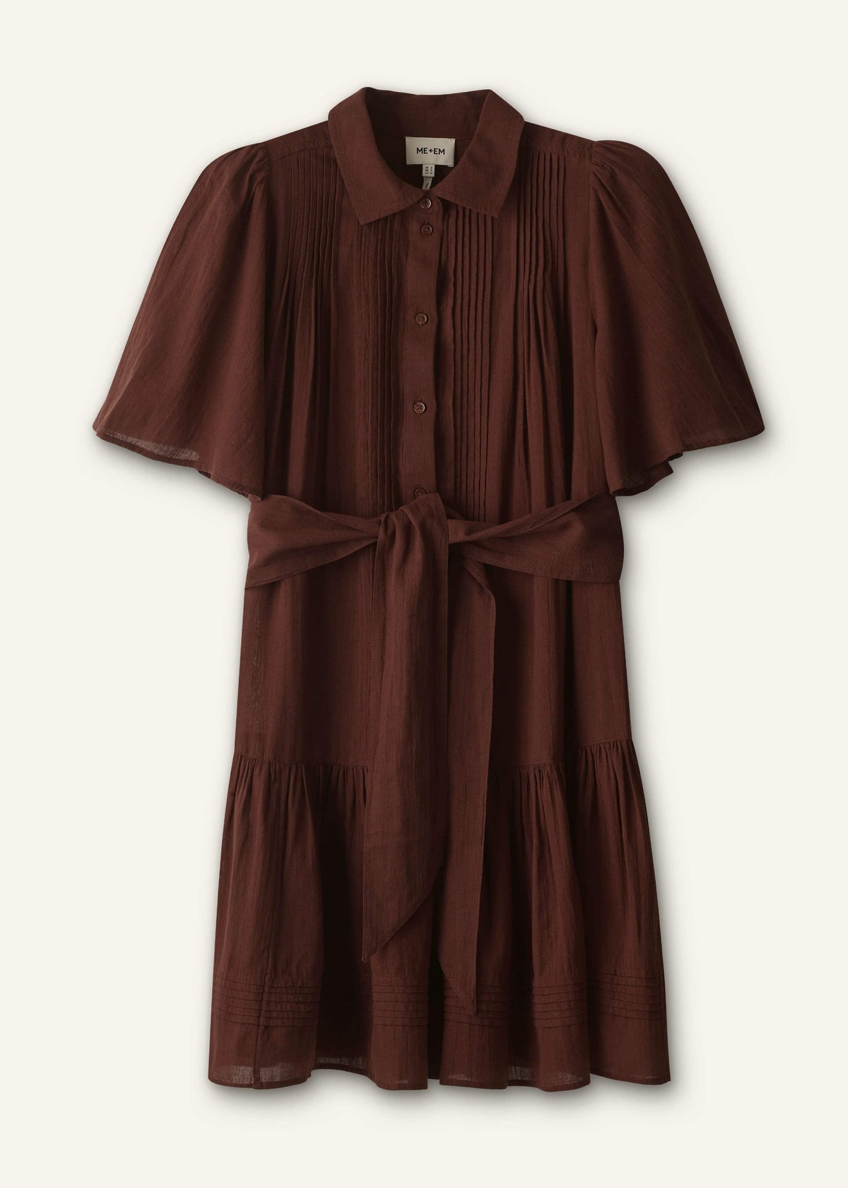 Cinnamon Brown Mini Swing Dress | ME+EM Clothing