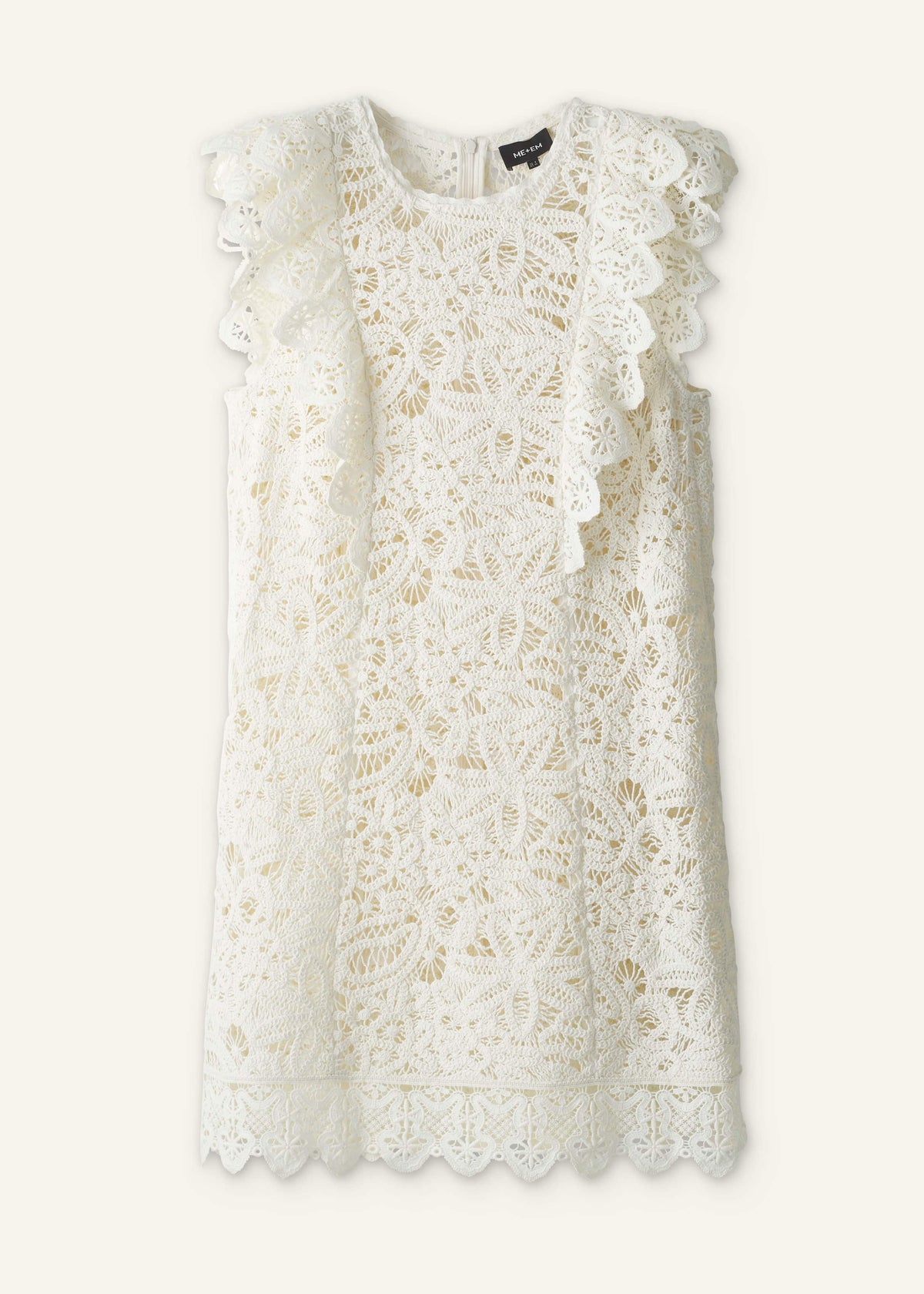 Cream Lace Layer Mini Dress | ME+EM Clothing