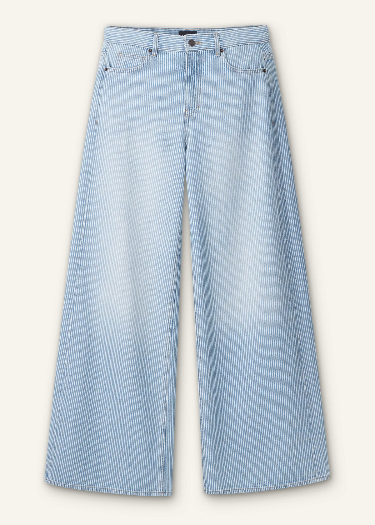 Blue Micro Stripe Ultimate Wide-Leg Jean | ME+EM Clothing