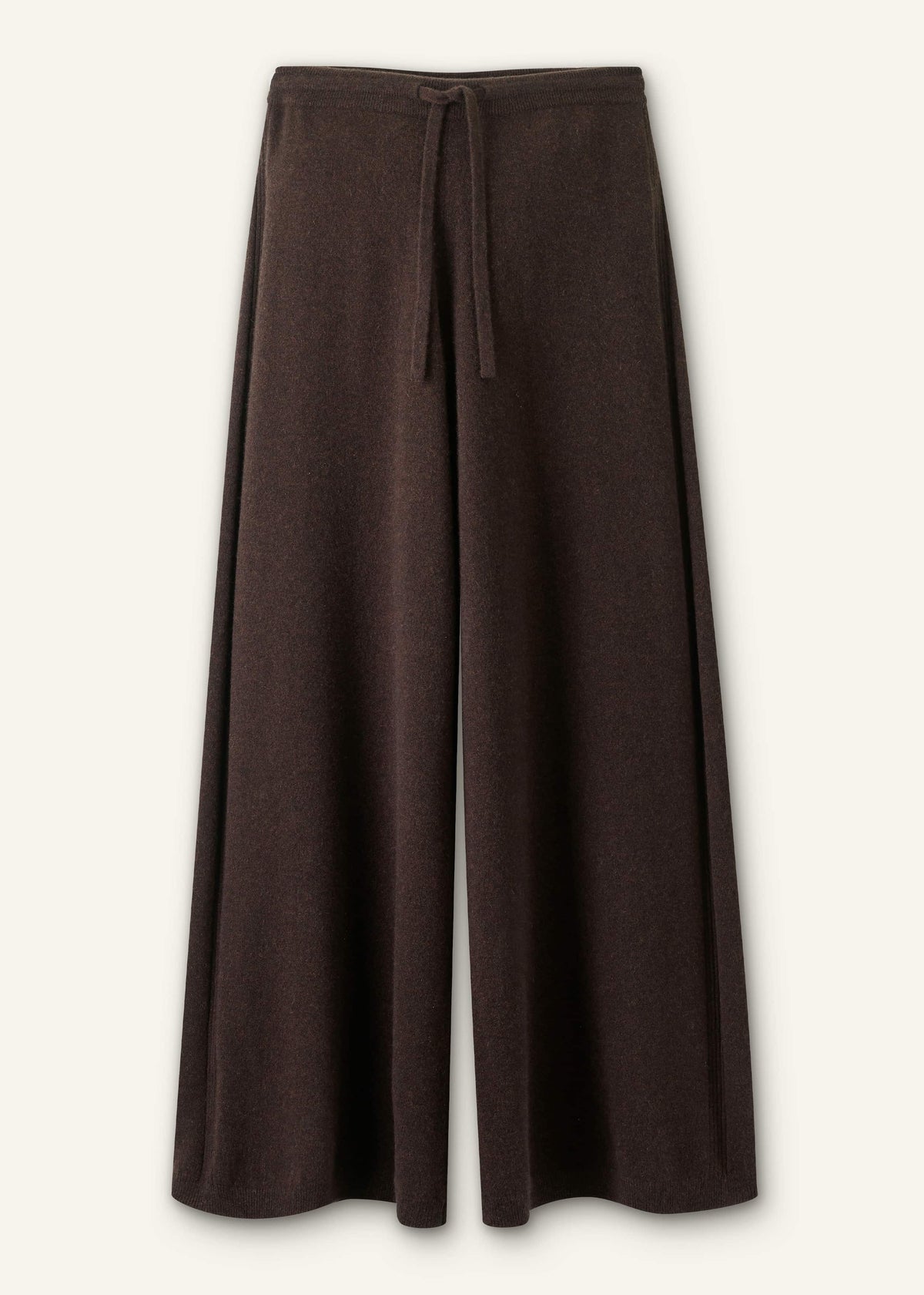 Brown Cashmere Wide-Leg Knit Pant | ME+EM Clothing