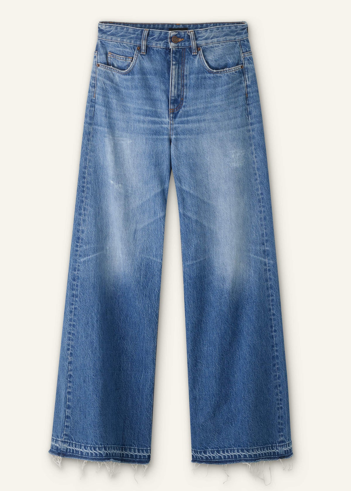 Blue Distressed Ultimate Wide-Leg Jean | ME+EM Clothing