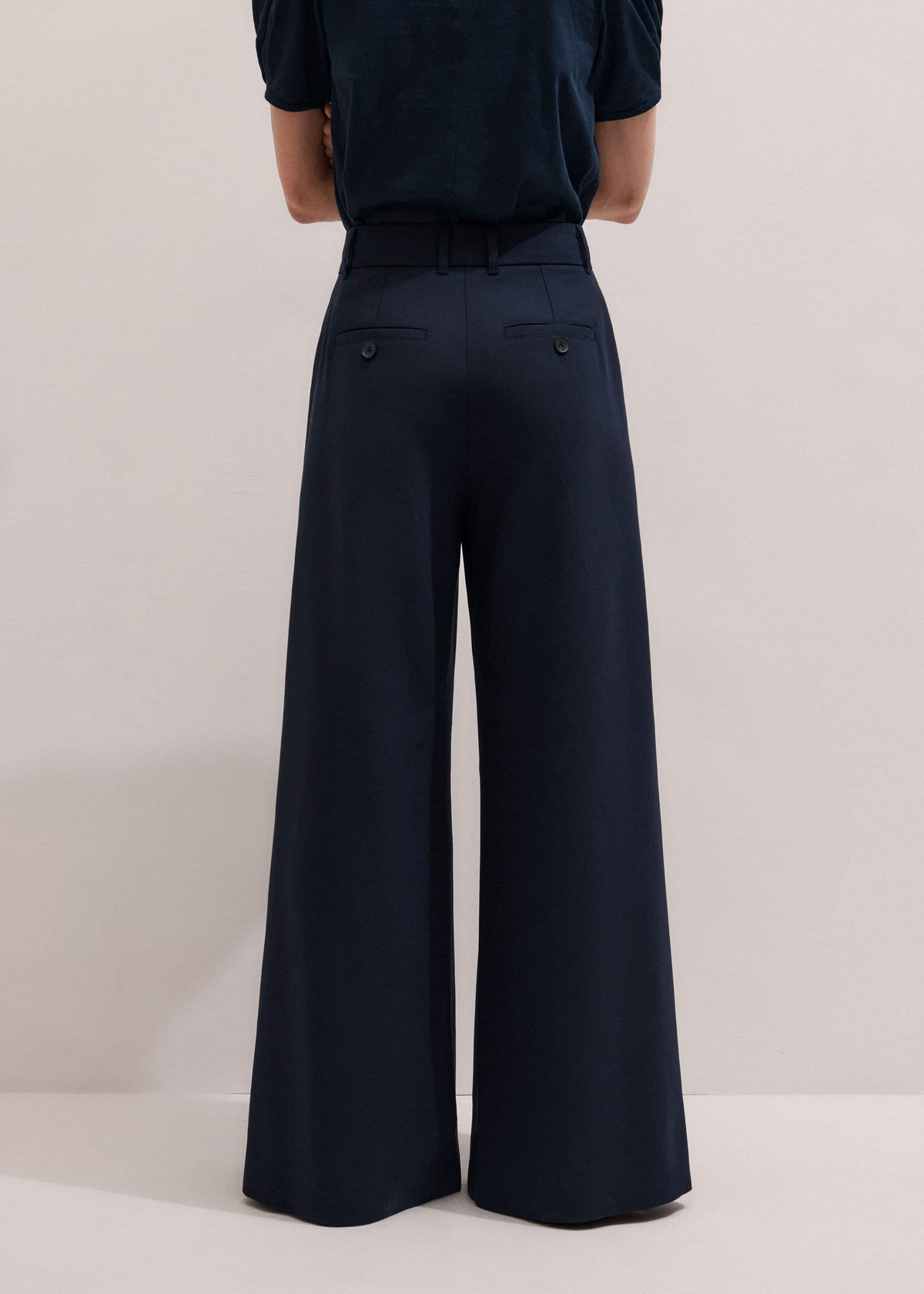 Navy Ultimate Very Wide-Leg Pant | ME+EM Clothing