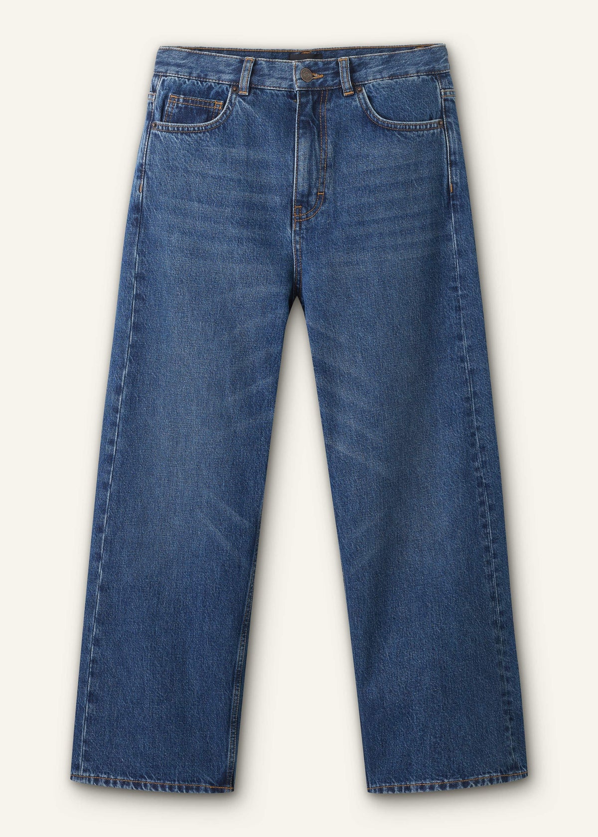 Dark Blue Straight Crop Jean | ME+EM Clothing