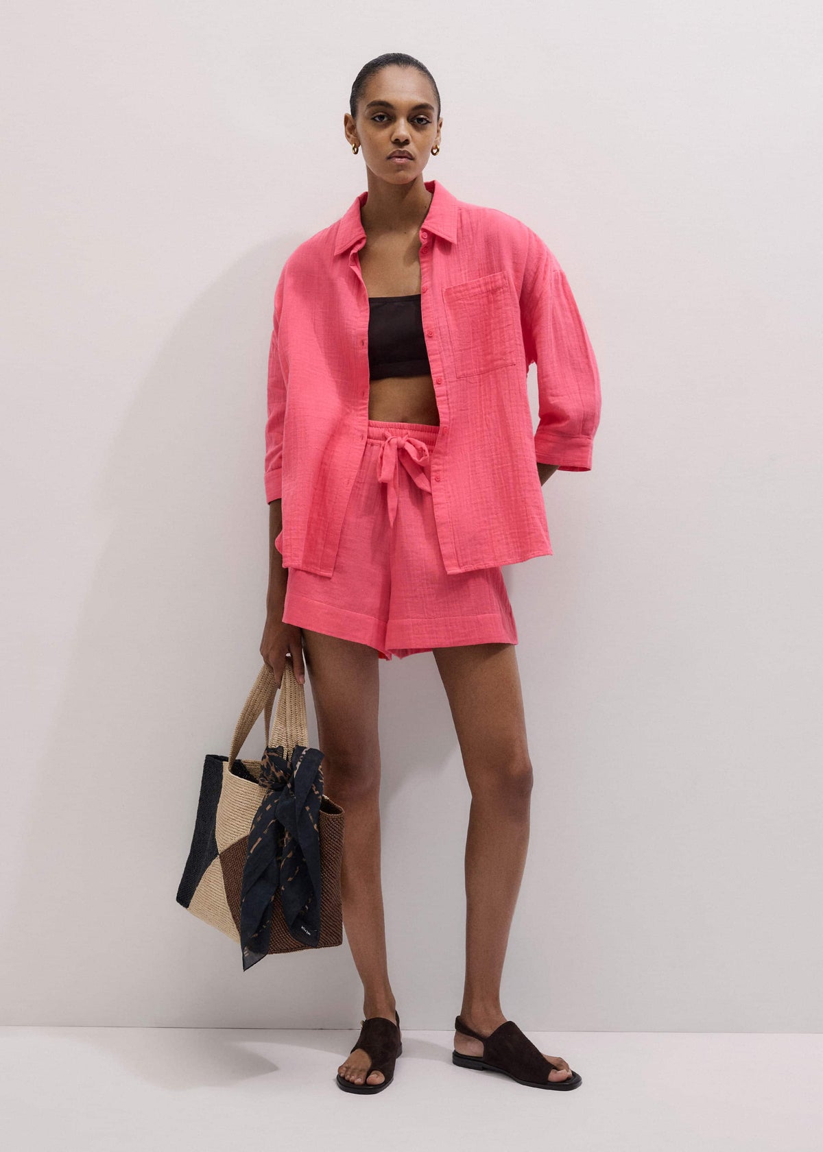 Pink Cheesecloth Summer Short | ME+EM Clothing