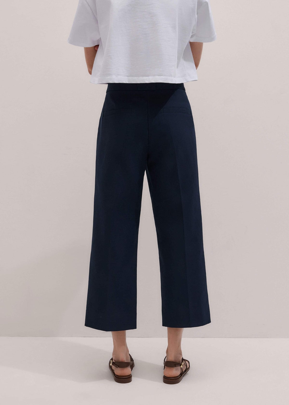 Navy Straight Crop Pant | ME+EM Clothing