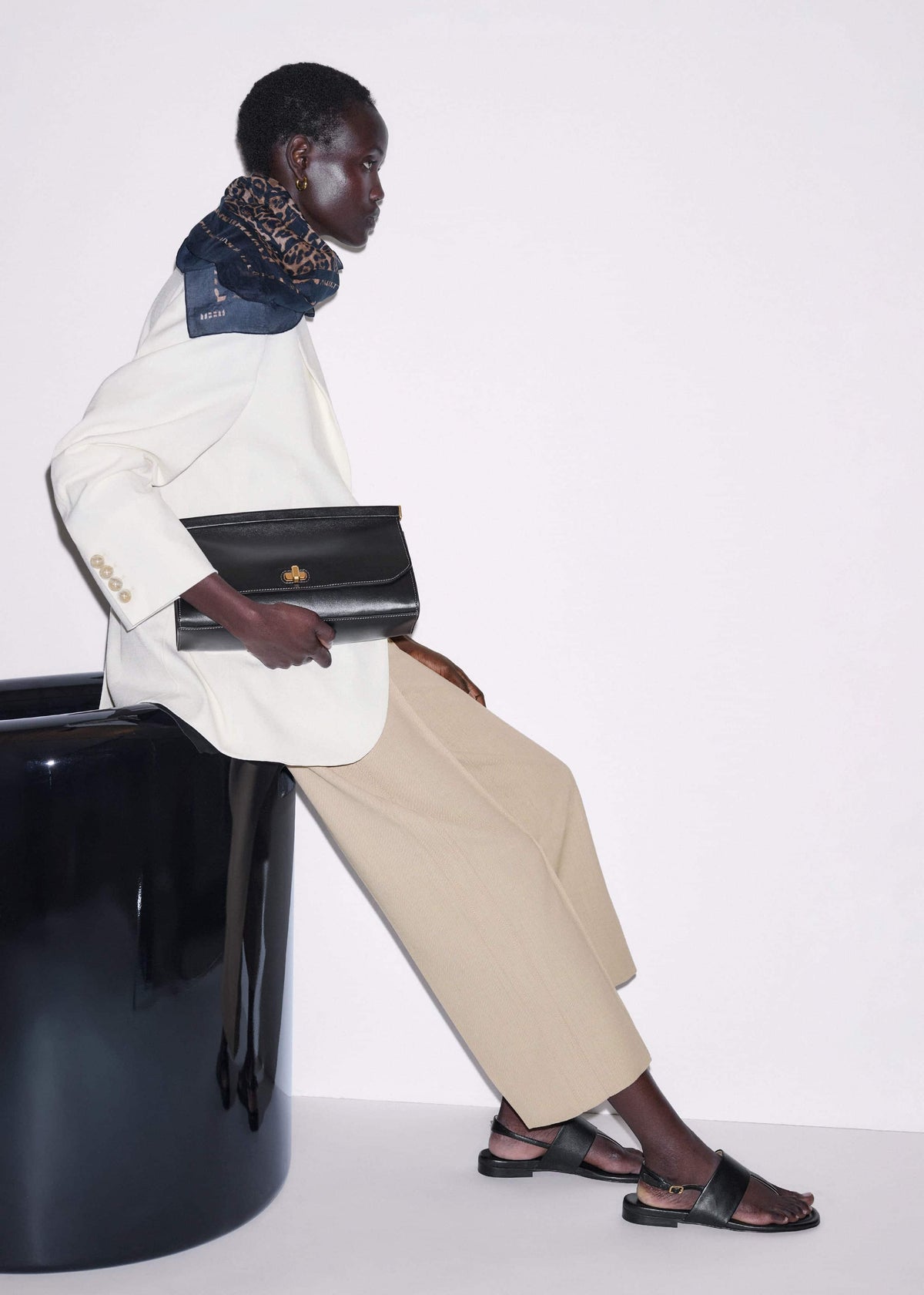 Sand Tailored Straight Crop Pant | ME+EM Clothing