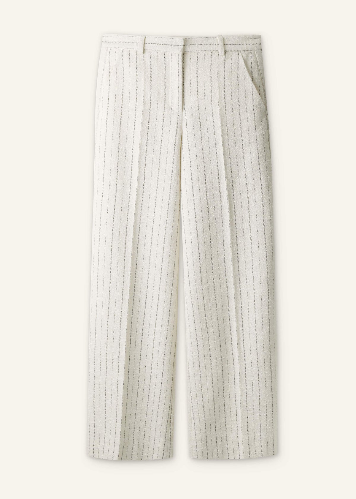Ivory Striped Leg Elongator Pant | ME+EM Clothing