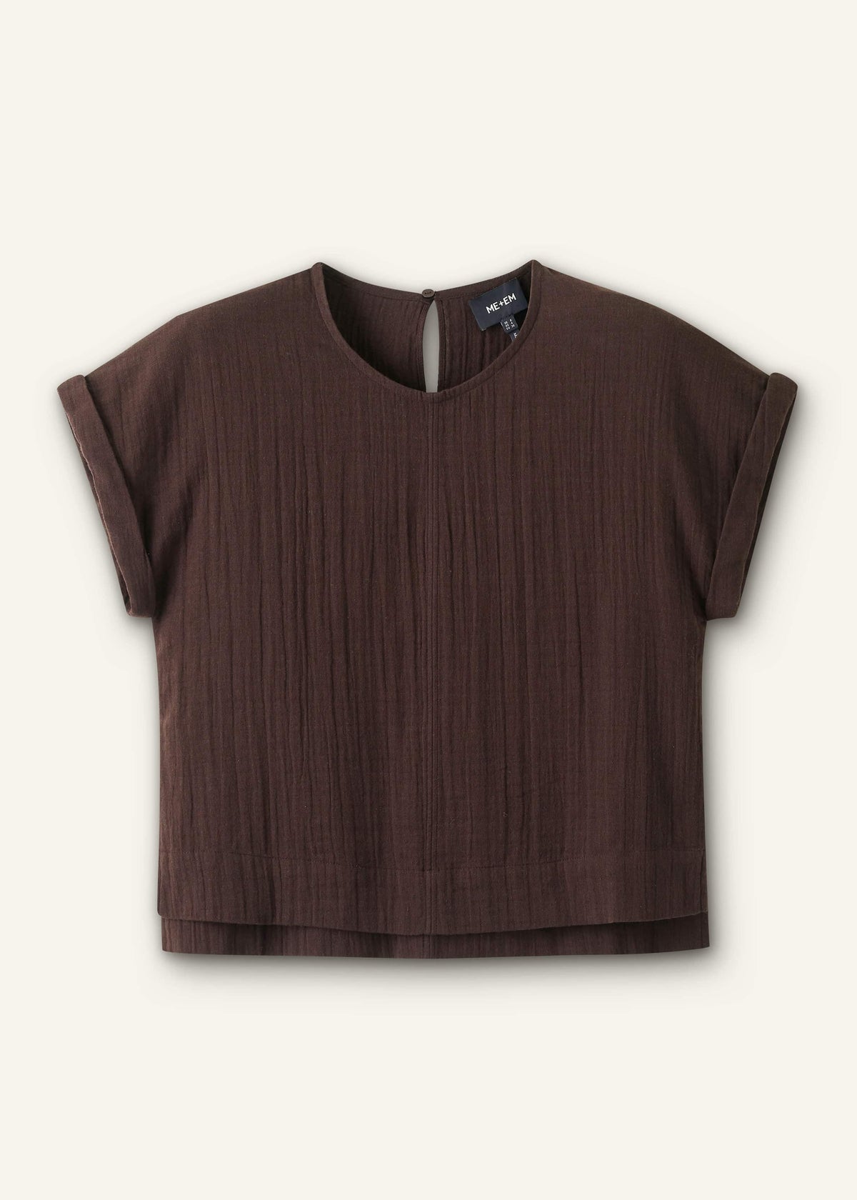 Brown Cheesecloth T-Shirt | ME+EM Clothing
