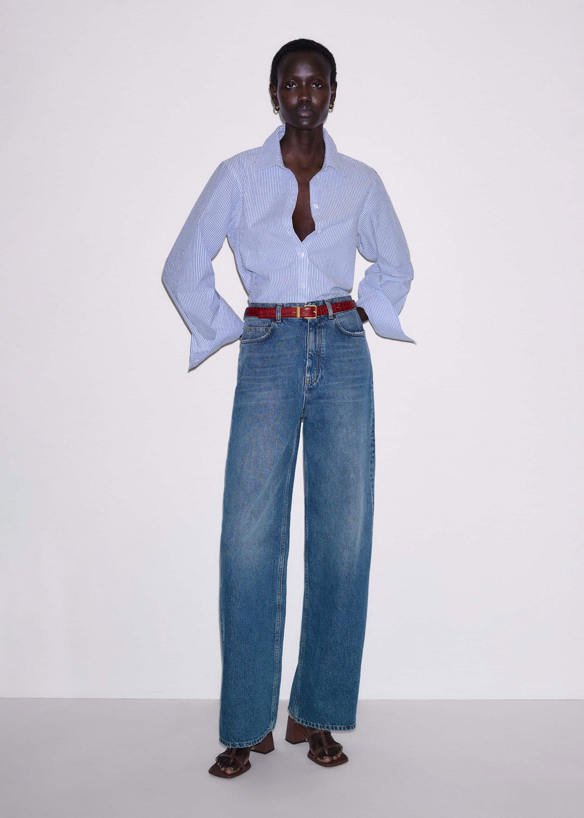 Blue Stripe Relaxed Forever Shirt | ME+EM Clothing