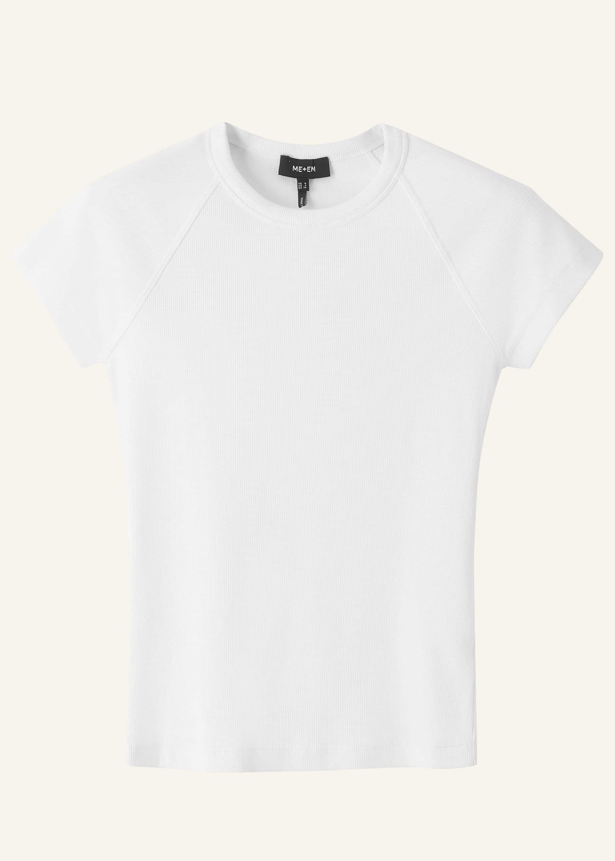 White Ultimate Raglan Tee | ME+EM Clothing