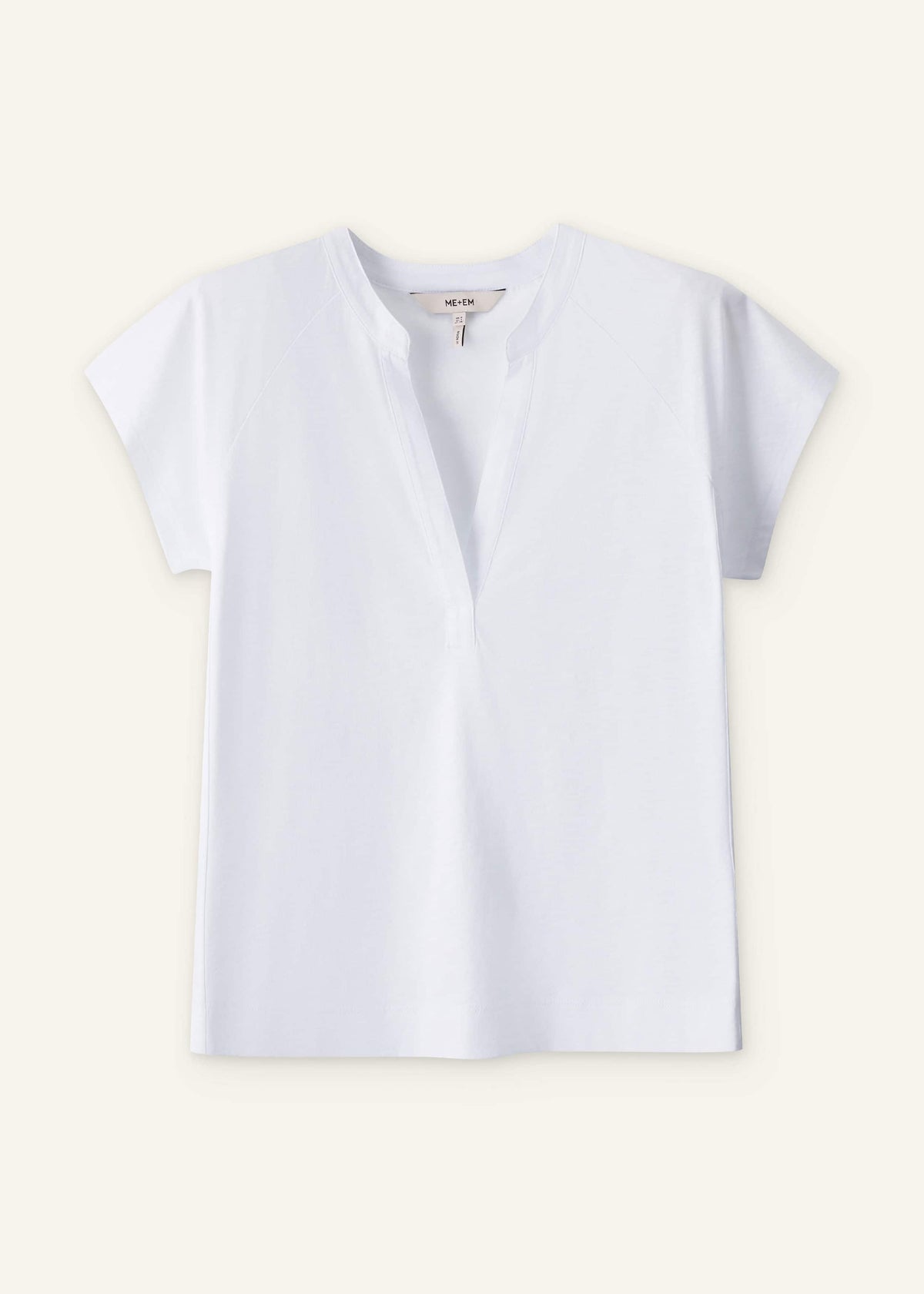 White Open Placket Swing Top | ME+EM Clothing