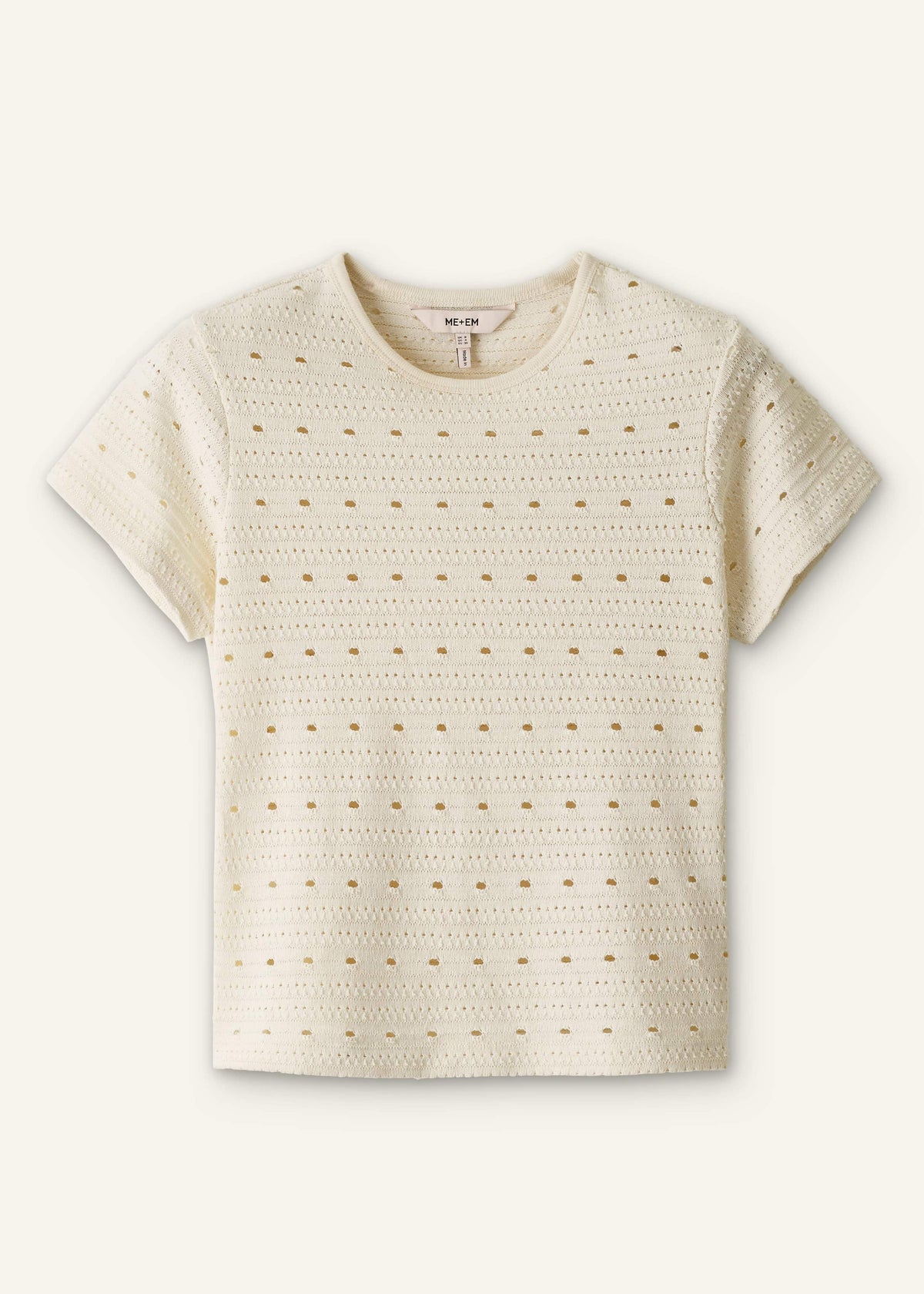Cream Cutout Baby Tee | ME+EM Clothing