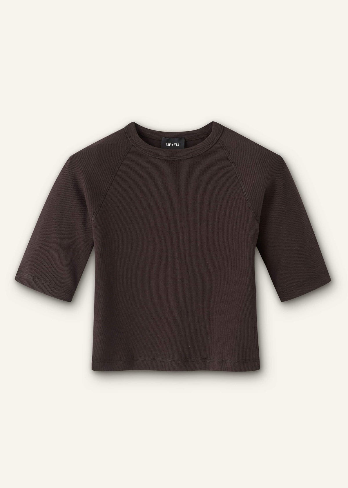 Brown Raglan Crop Tee | ME+EM Clothing