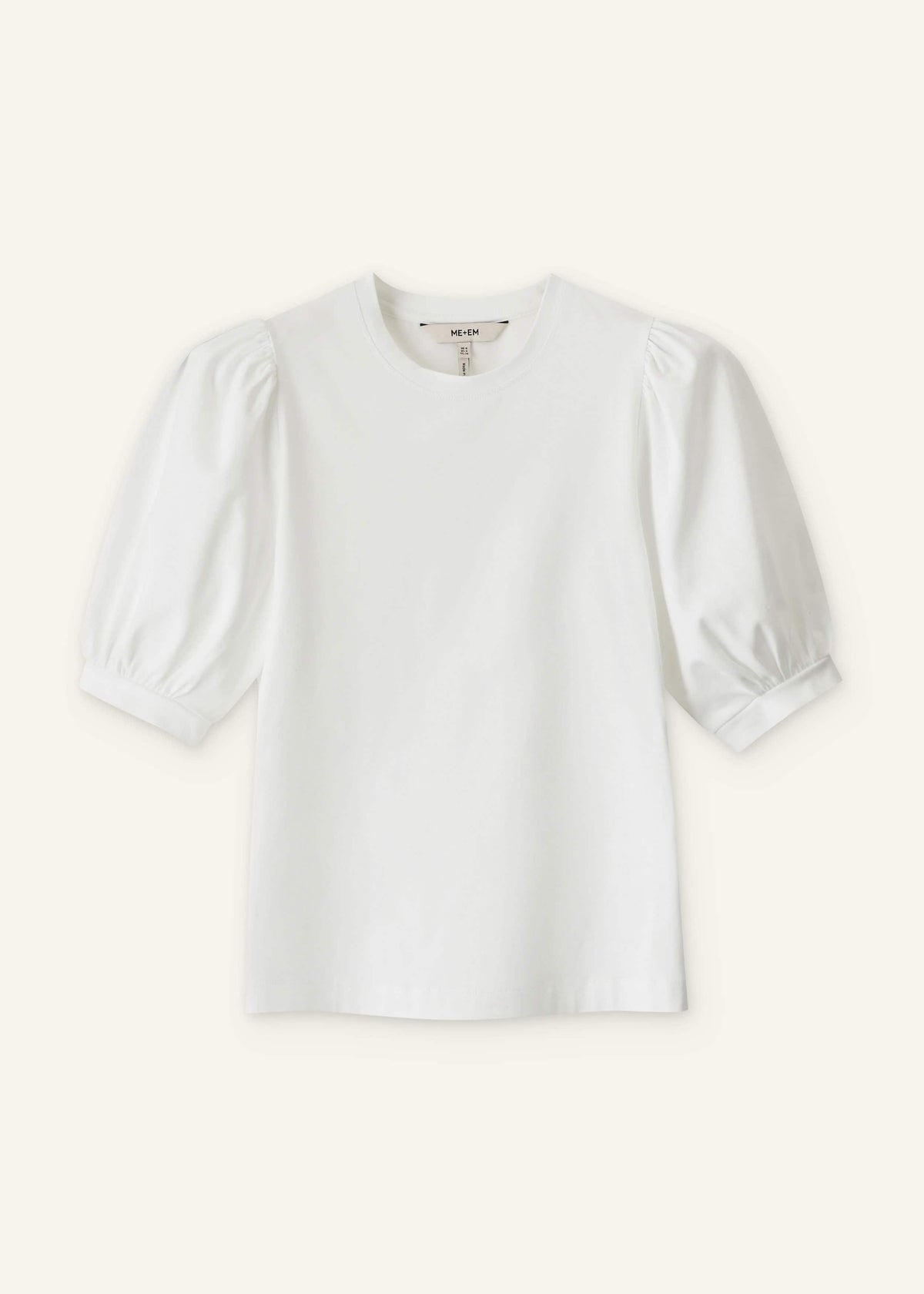 White Feminine Sleeve Tee | ME+EM Clothing