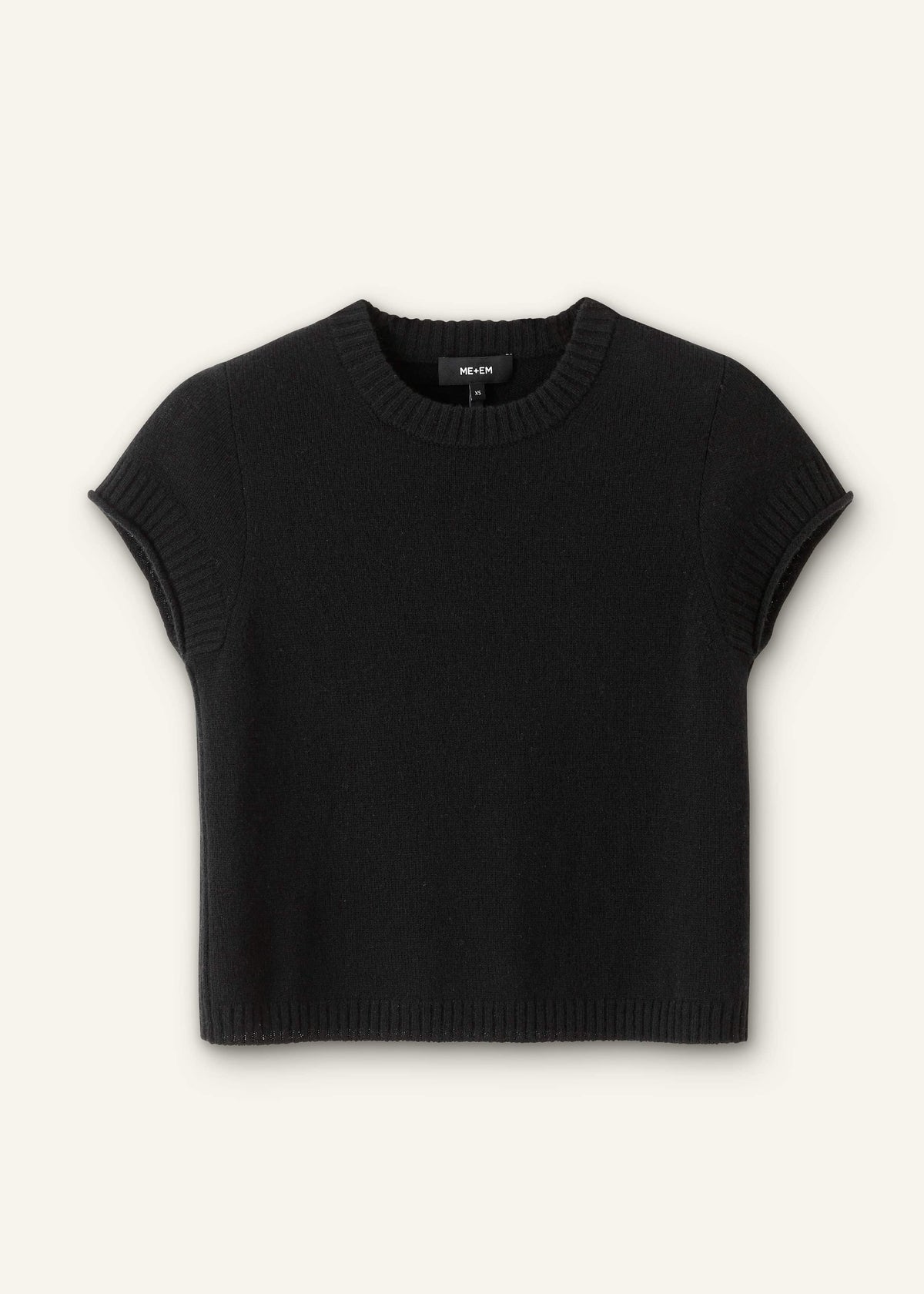 Black Cashmere Baby Tee | ME+EM Clothing