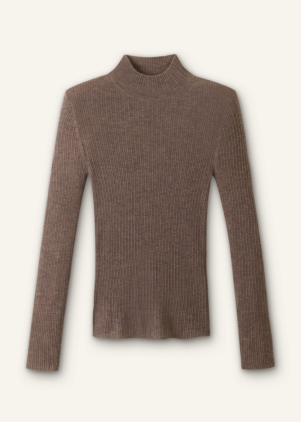 Brown Barely There Slim Layering Sweater | ME+EM Clothing