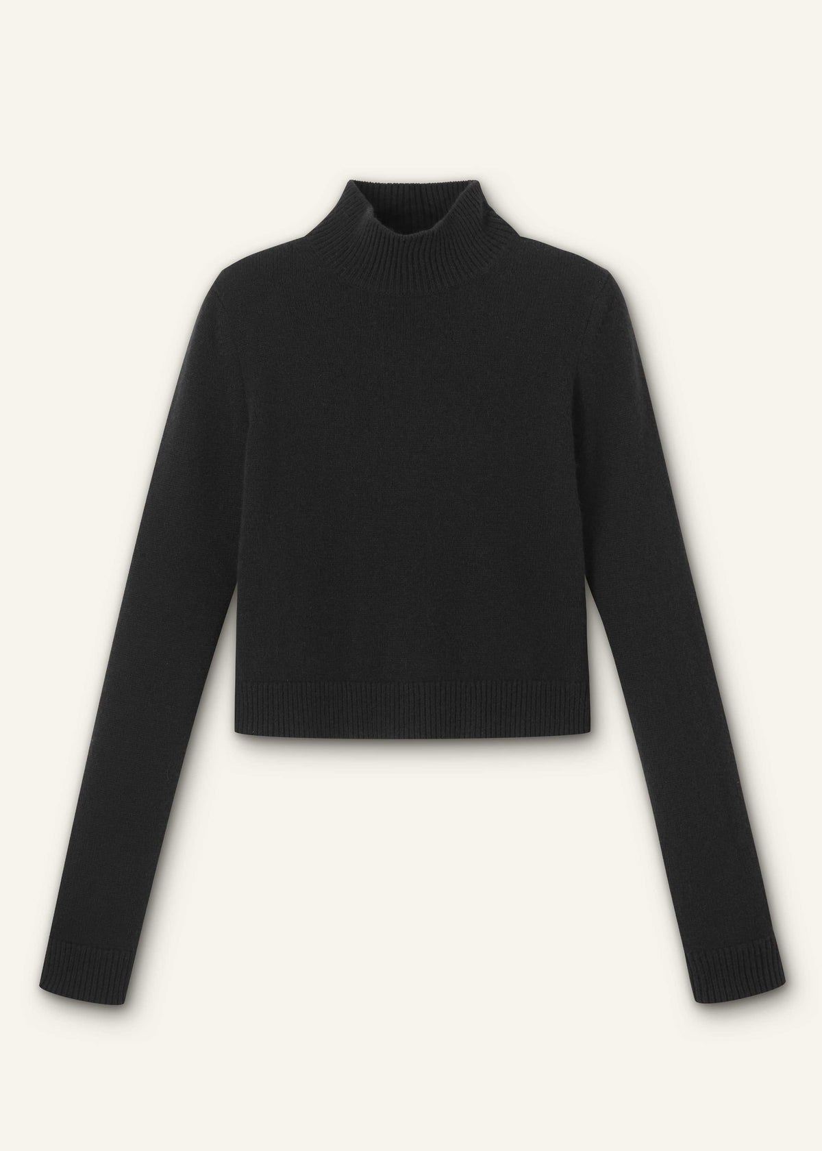 Black High Neck Crop Sweater | ME+EM Clothing