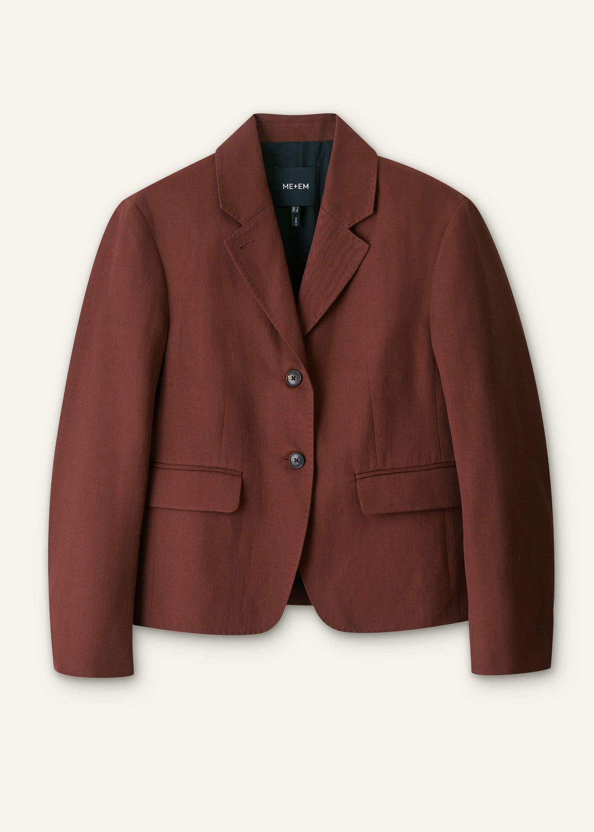 Cinnamon Brown Oversized Short Blazer | ME+EM Clothing