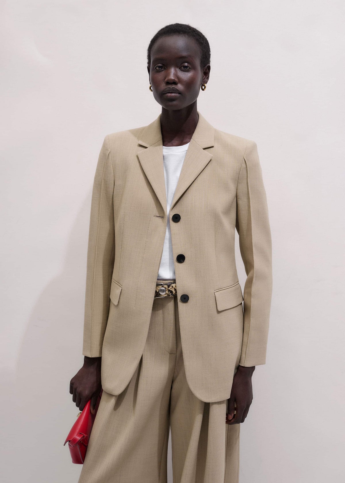 Sand Slim Contour Blazer | ME+EM Clothing