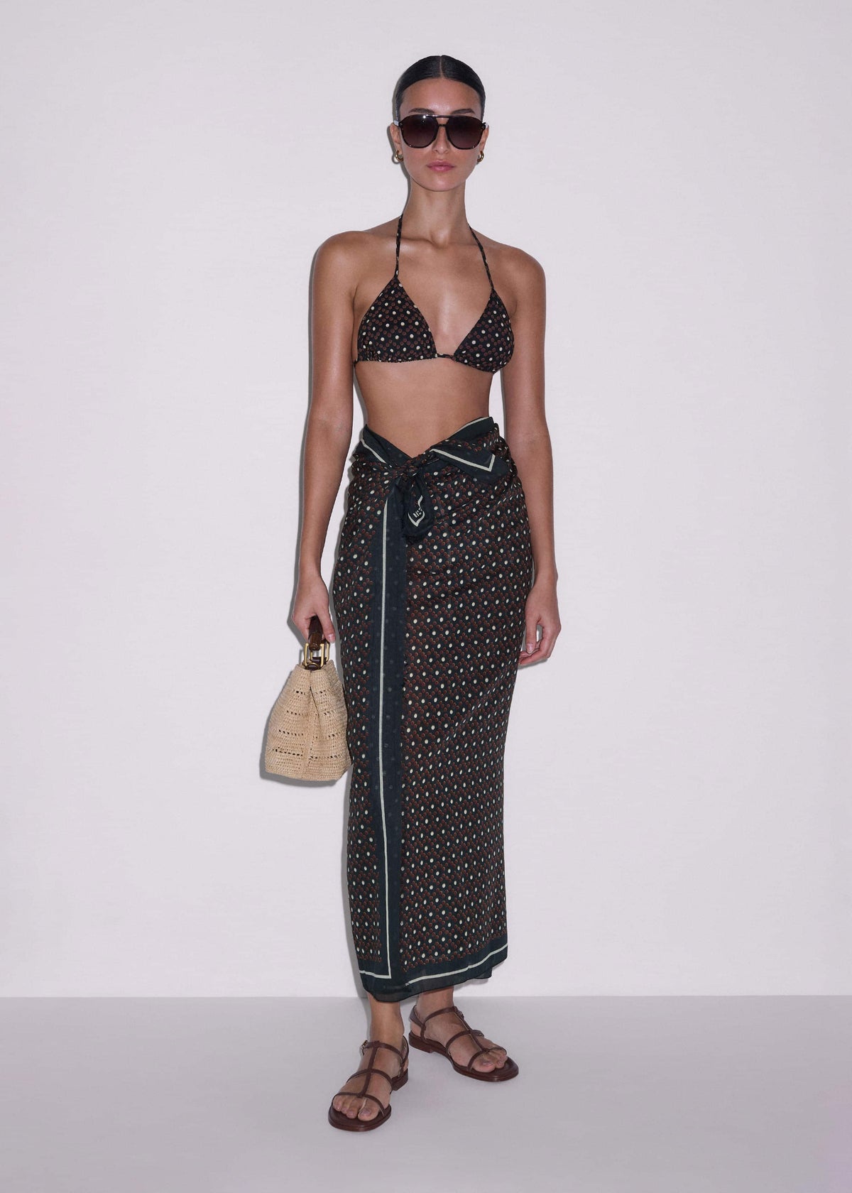 Black Geometric Sarong | ME+EM Clothing