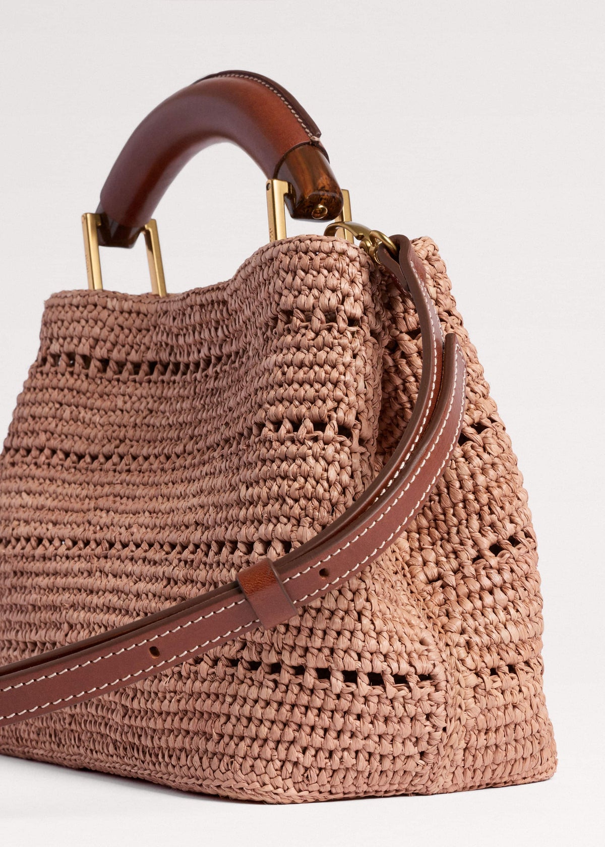 Pink Raffia Mini Day Bag | ME+EM Clothing|Accessories