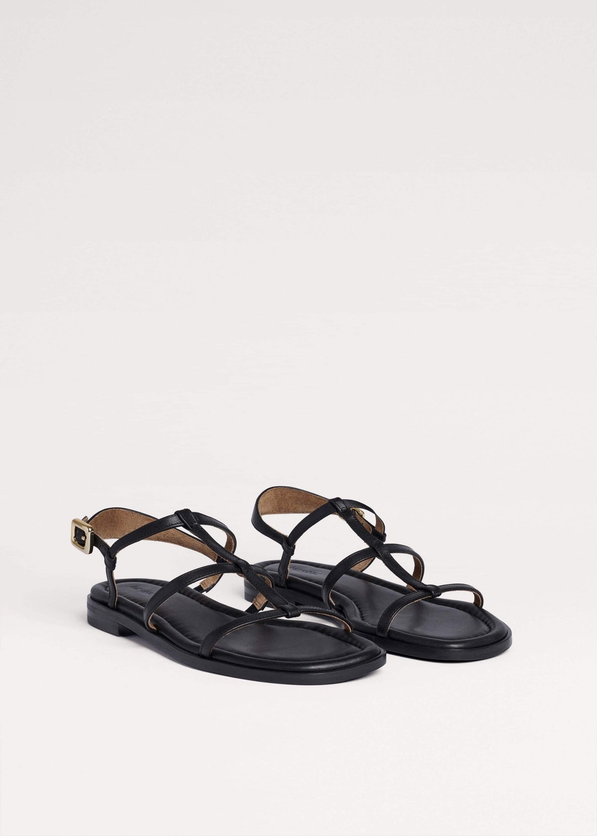 Black Caged Flat Sandal | ME+EM Clothing|Accessories