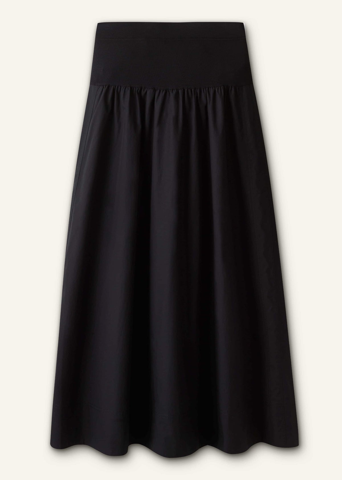 Black Mixed Media Maxi Skirt | ME+EM Clothing
