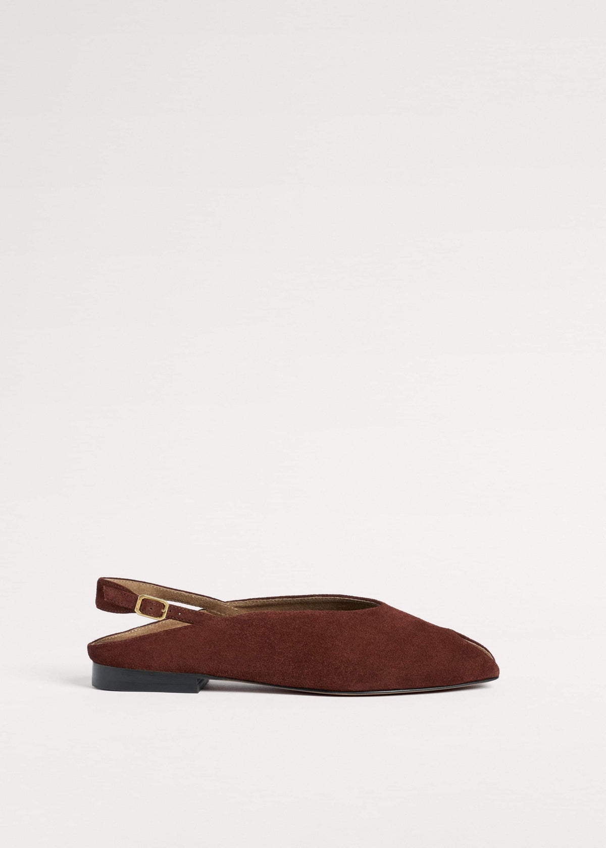 Cinnamon Brown Peep Toe Flat | ME+EM Clothing|Accessories