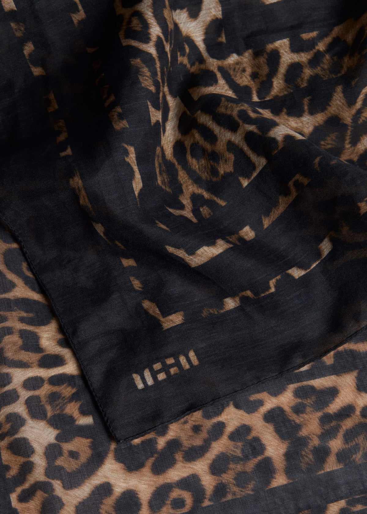 Brown Leopard Border Scarf | ME+EM Accessories