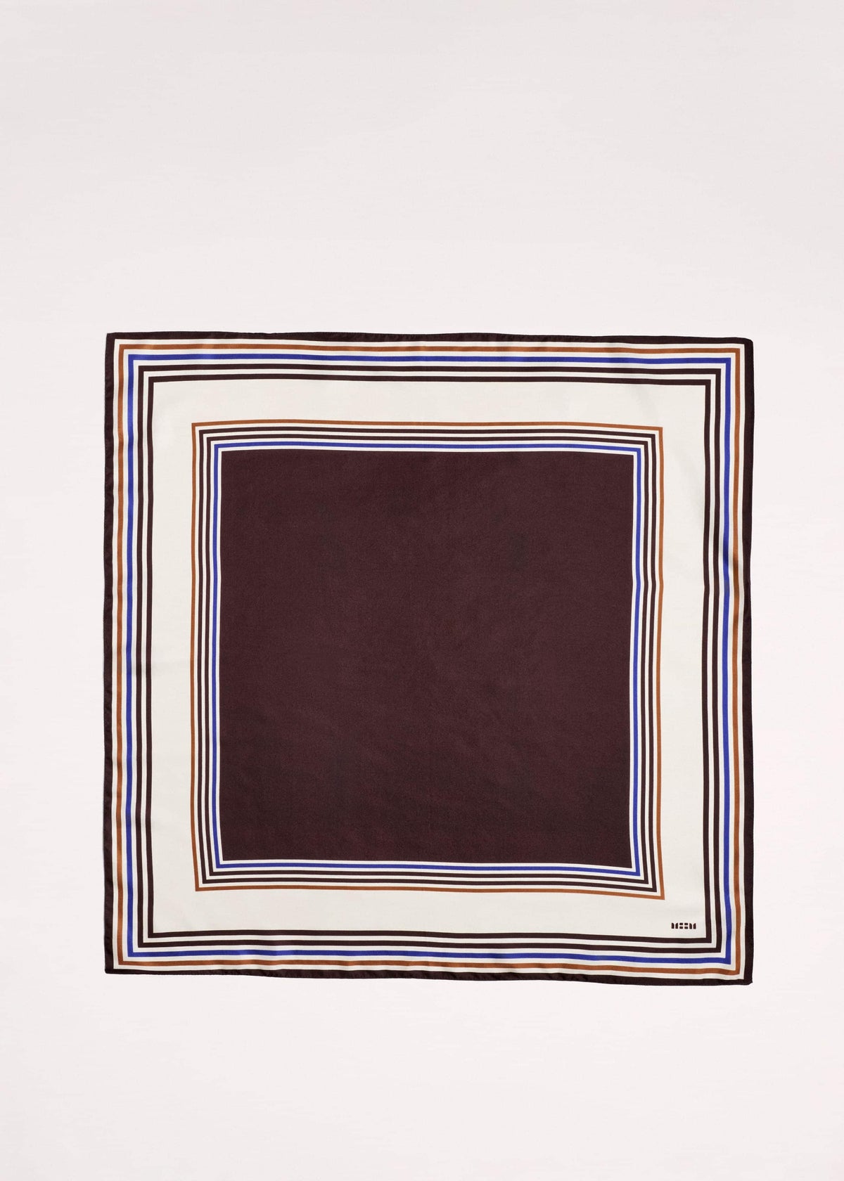 Brown Striped Silk Multi-Border Scarf | ME+EM Accessories