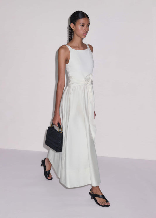 Cream Fit + Flare Maxi Dress | ME+EM Clothing