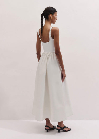 Cream Fit + Flare Maxi Dress | ME+EM Clothing