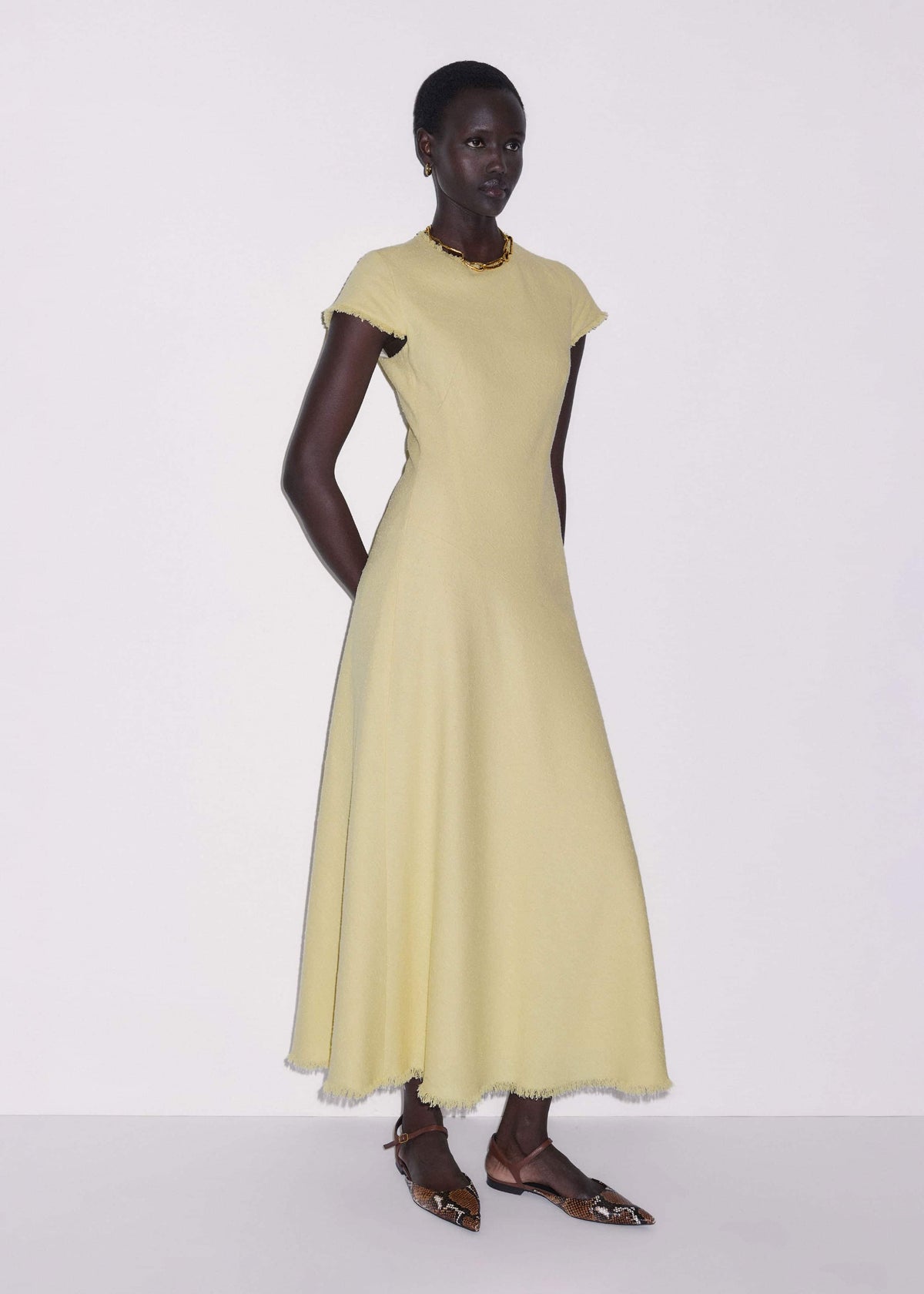 Yellow Bias Cut Maxi Dress | ME+EM Clothing