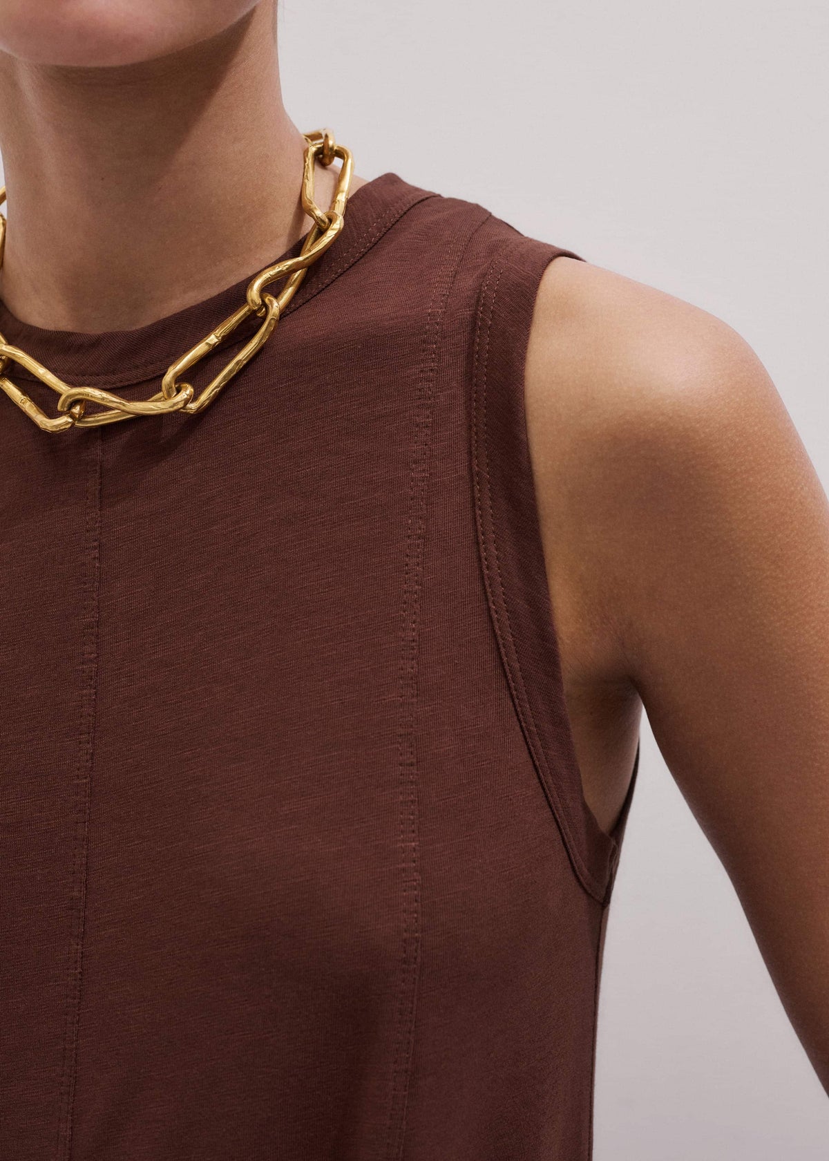 Cinnamon Brown Maxi Swing Dress | ME+EM Clothing