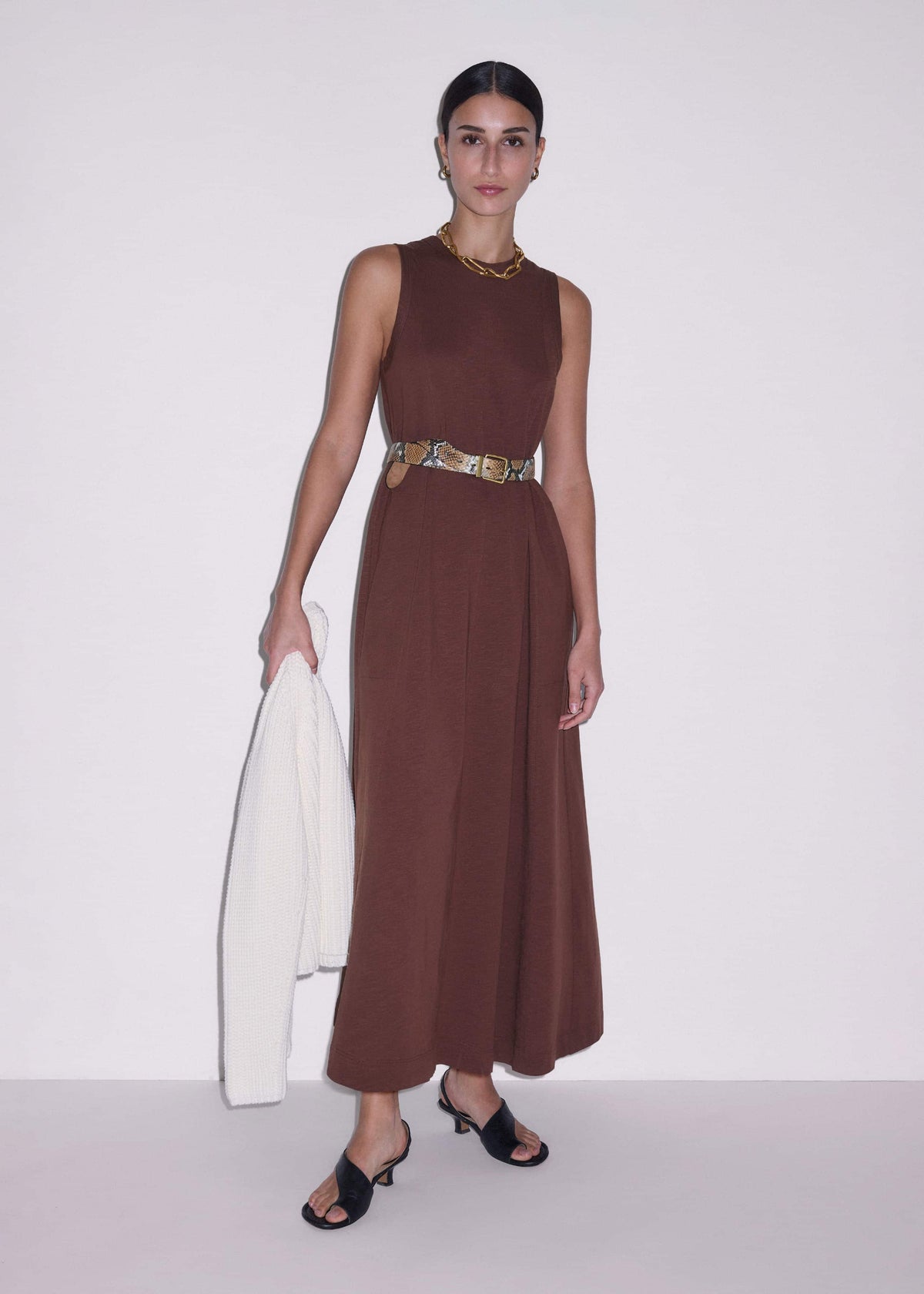 Cinnamon Brown Maxi Swing Dress | ME+EM Clothing
