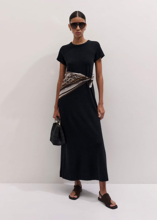 Black A-Line Maxi Tee Dress | ME+EM Clothing