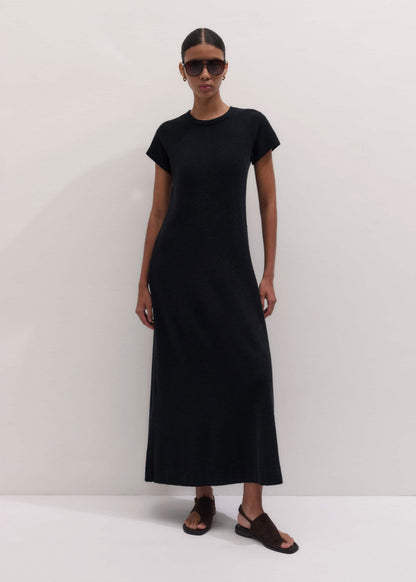 Black A-Line Maxi Tee Dress | ME+EM Clothing