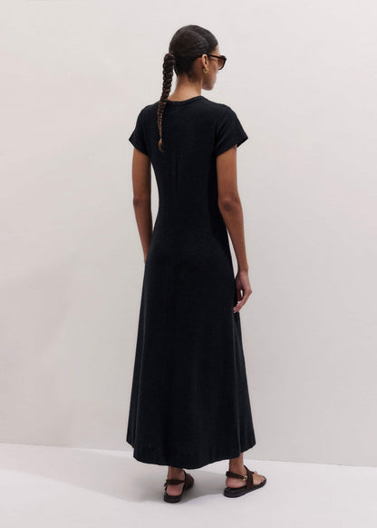 Black A-Line Maxi Tee Dress | ME+EM Clothing