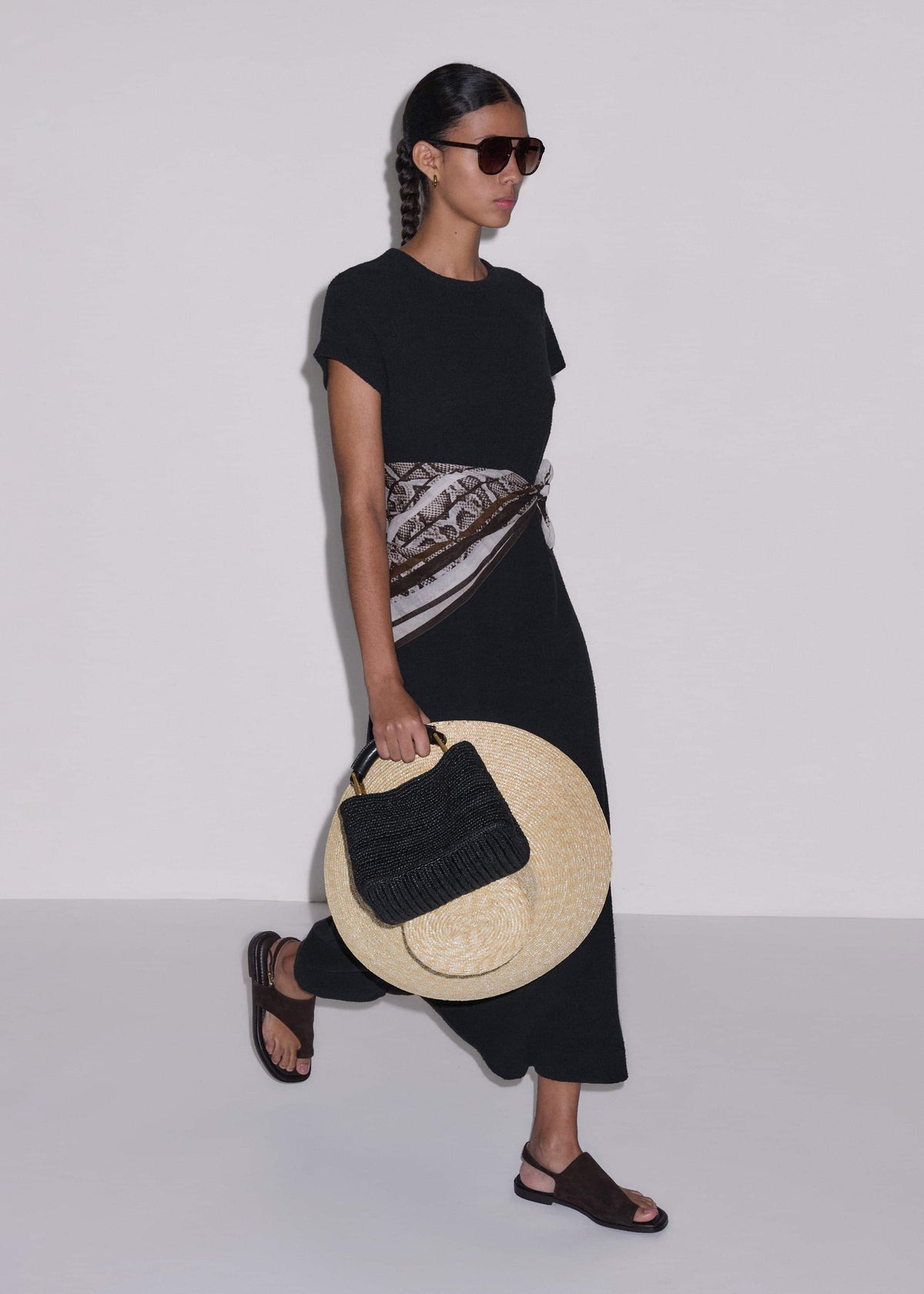 Black A-Line Maxi Tee Dress | ME+EM Clothing