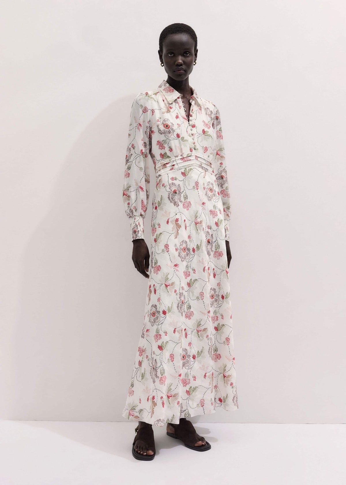 Cream Fit + Flare Maxi Dress | ME+EM Clothing