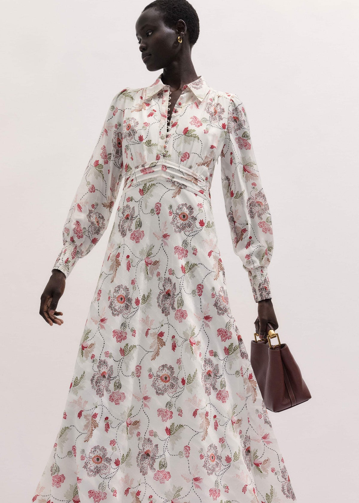 Cream Fit + Flare Maxi Dress | ME+EM Clothing