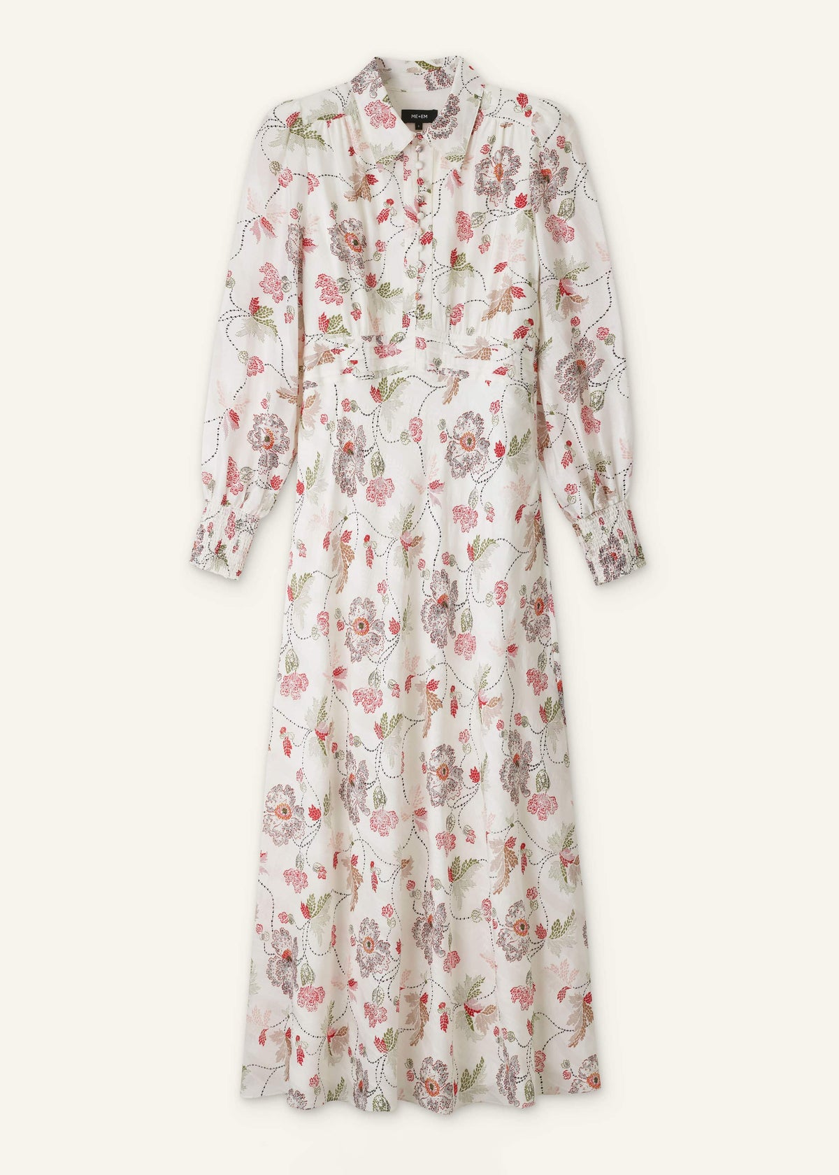 Cream Fit + Flare Maxi Dress | ME+EM Clothing