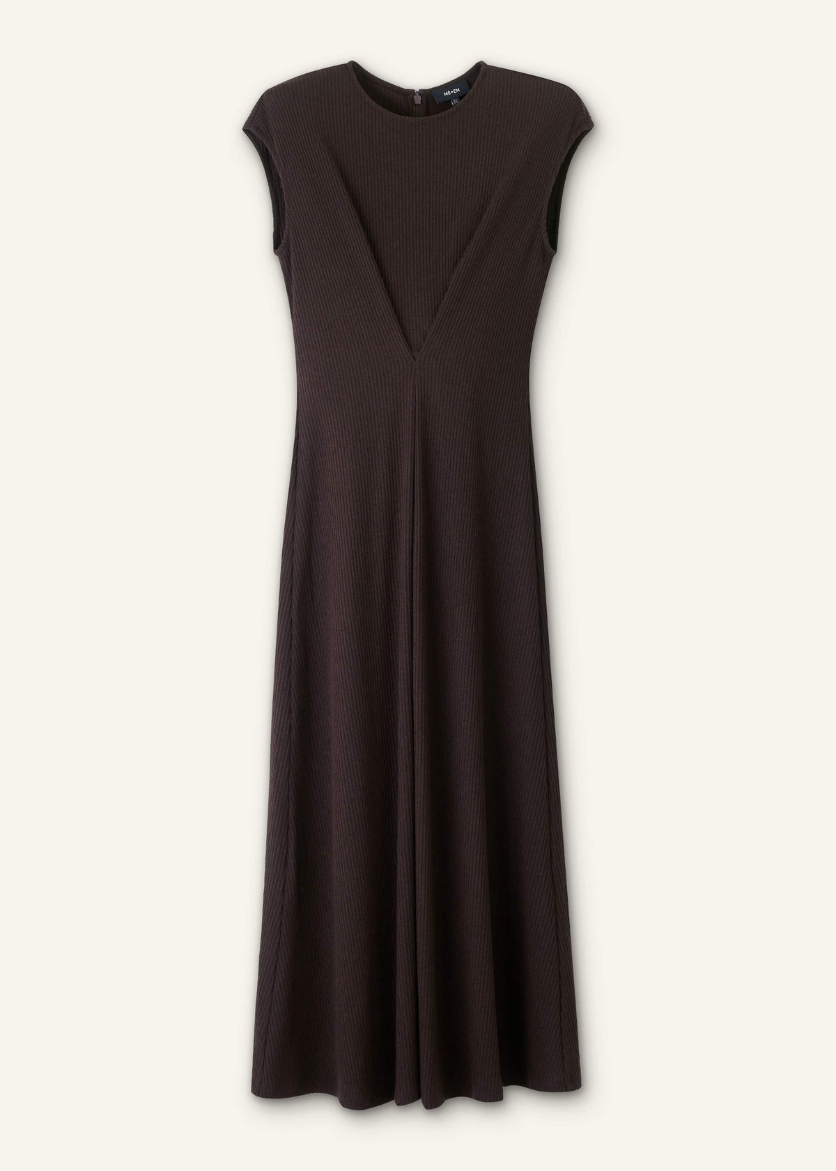 Brown Draped Waist Clever Pleat Maxi Dress | ME+EM Clothing