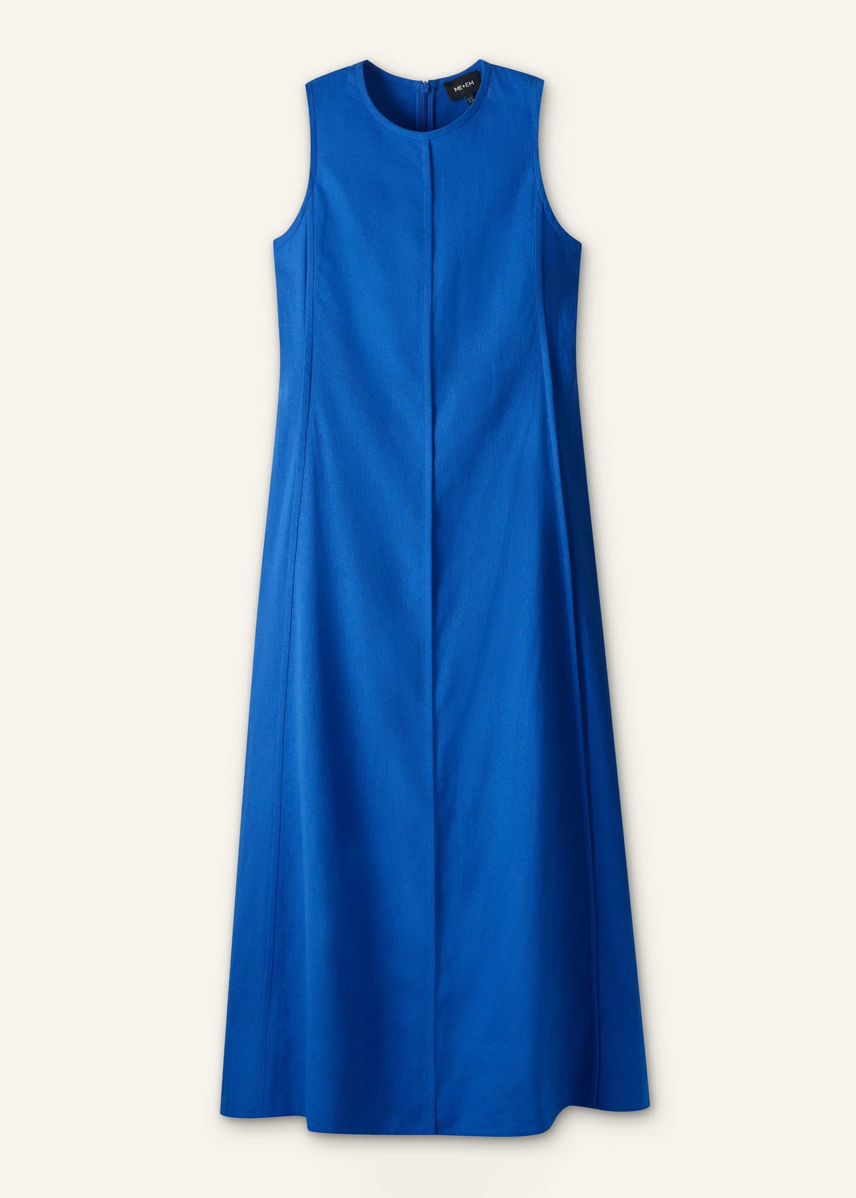 Blue Crease-Less Linen Effortless Maxi Dress | ME+EM Clothing