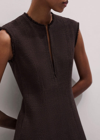 Brown Desk-To-Dinner Fit And Flare Maxi Dress | ME+EM Clothing