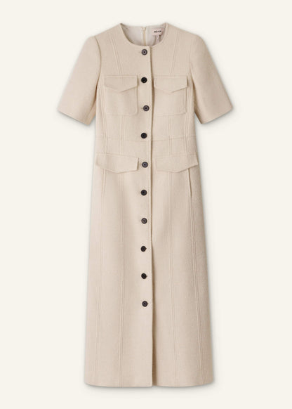 Cream Button Front Maxi Dress | ME+EM Clothing
