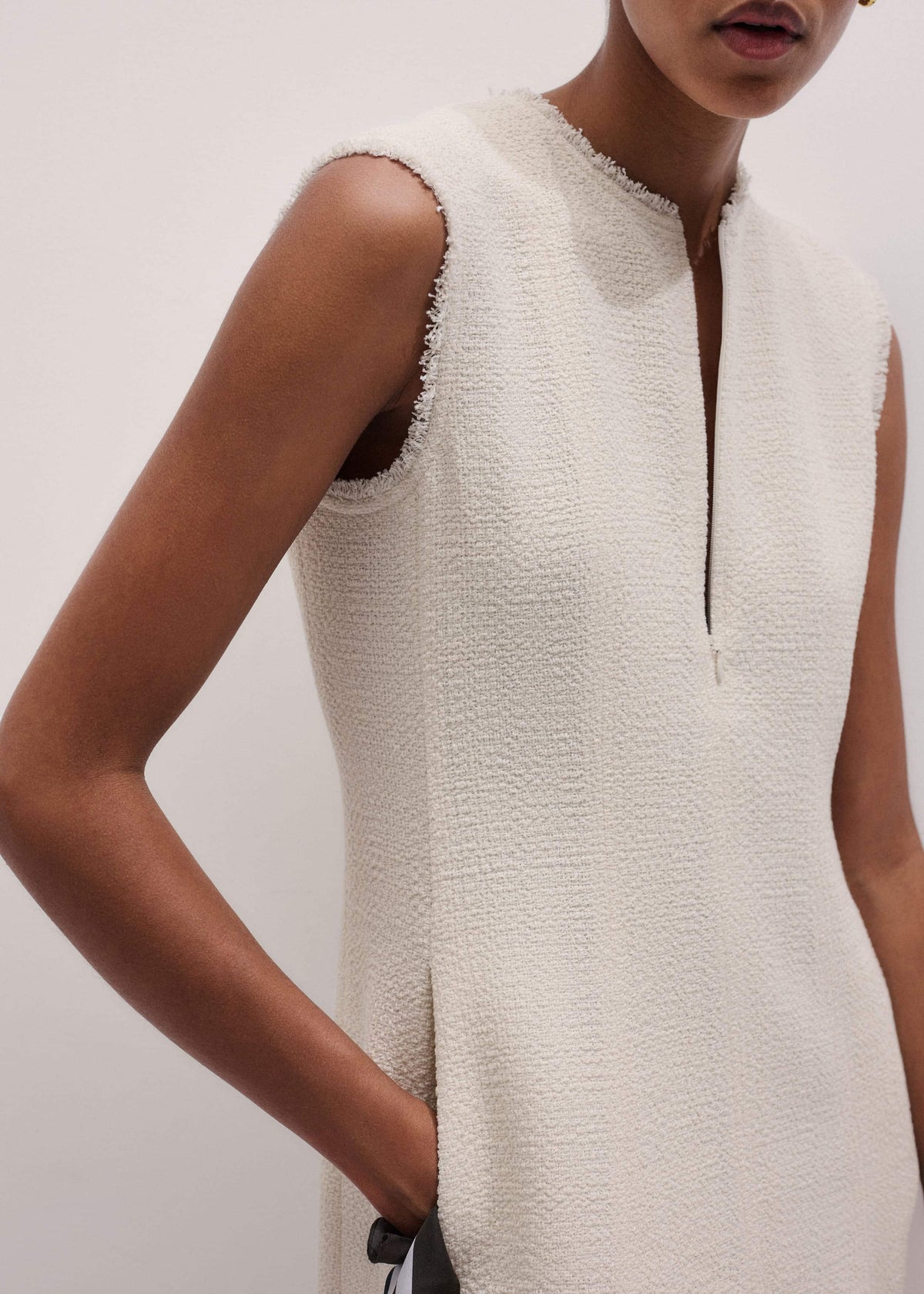Cream Desk-To-Dinner Fit And Flare Maxi Dress | ME+EM Clothing