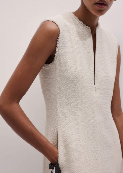 Cream Desk-To-Dinner Fit And Flare Maxi Dress | ME+EM Clothing
