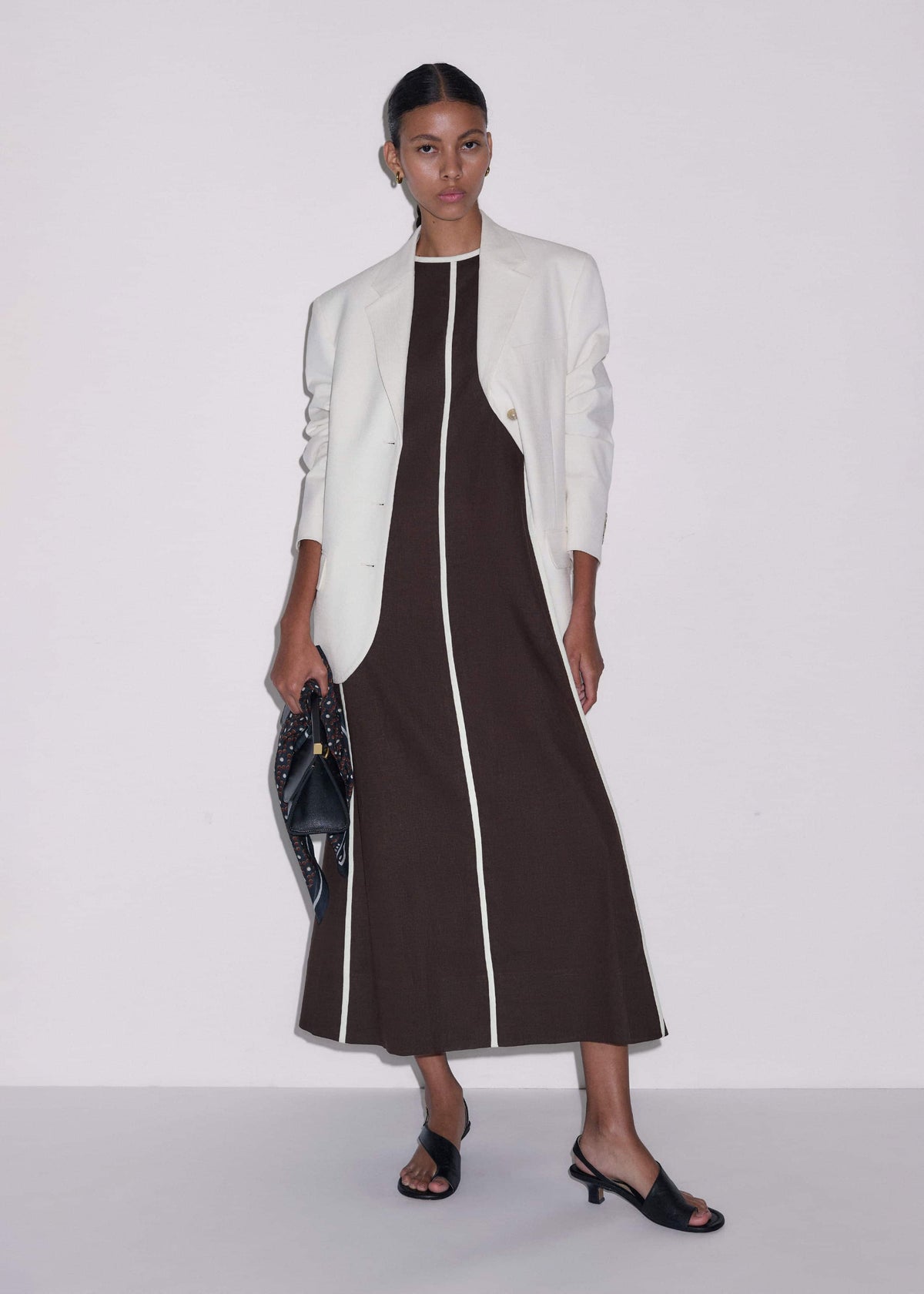 Brown Crease-Less Linen Effortless Maxi Dress | ME+EM Clothing